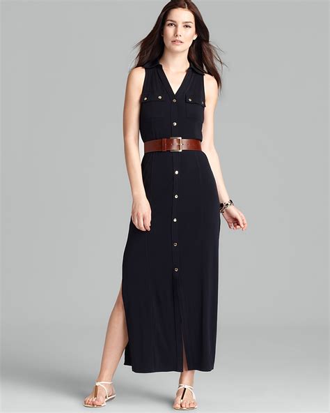 michael kors black shirt dress|michael kors long summer dresses.